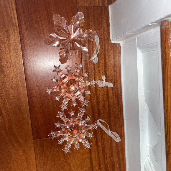 Share Stars and Clear Christmas Ornaments Set of 3 - Picture 1 of 1